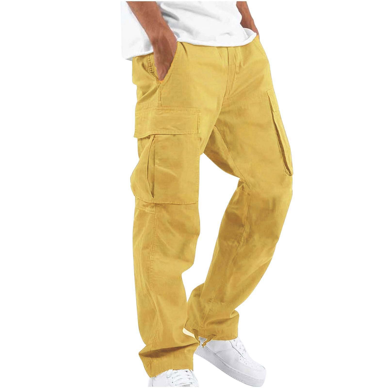 Men's Military-Inspired Multi-Pocket Cargo Pants, full-length view