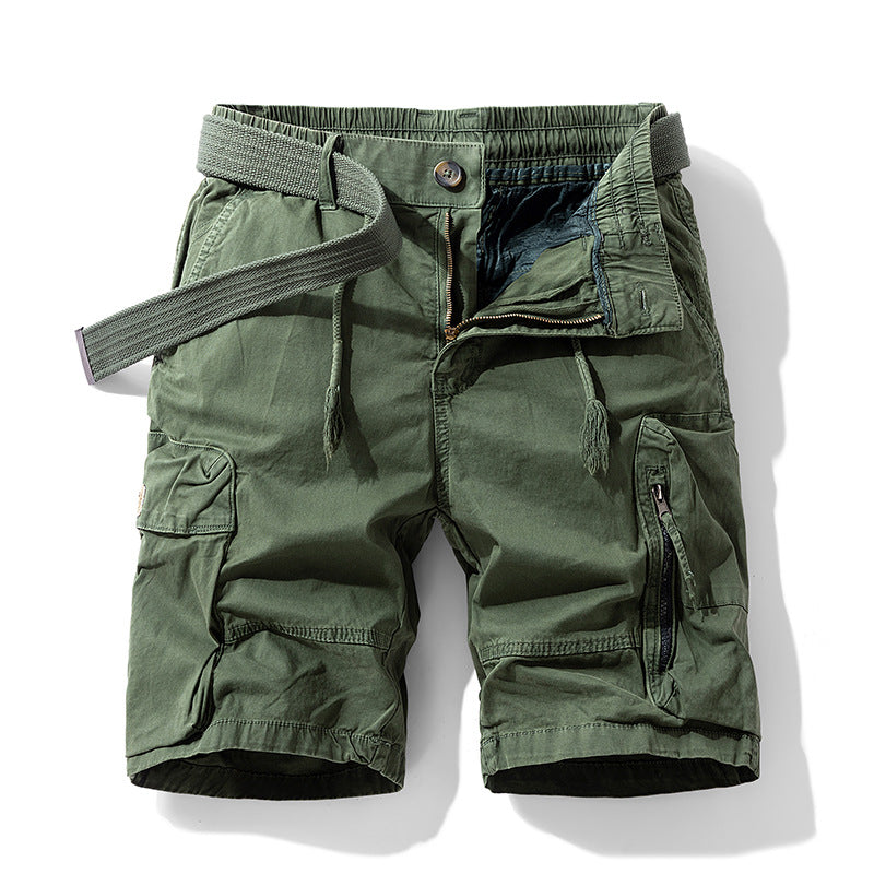 Men's Cotton Utility Cargo Shorts, close-up detail