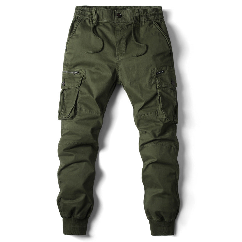Men's Multi-Pocket Elastic-Cuff Cargo Pants, worn lifestyle shot