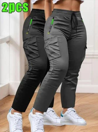 Retro Big Pocket Trendy Brand Casual Pants Women'S 2025 Spring And Autumn New Cross-Border Foreign Trade Loose Workwear Versatile Long Pants
