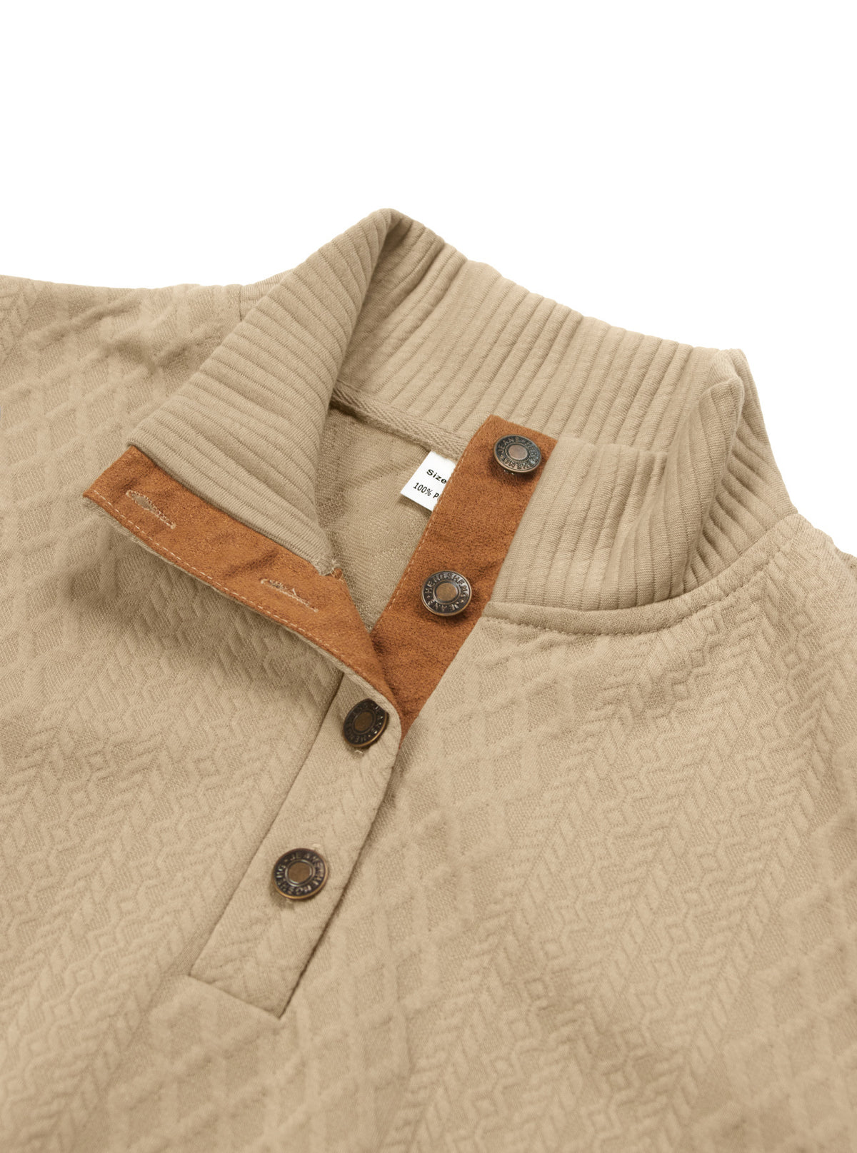 Men's Stand Collar Jacquard Knit Sweatshirt | Long Sleeve Pullover