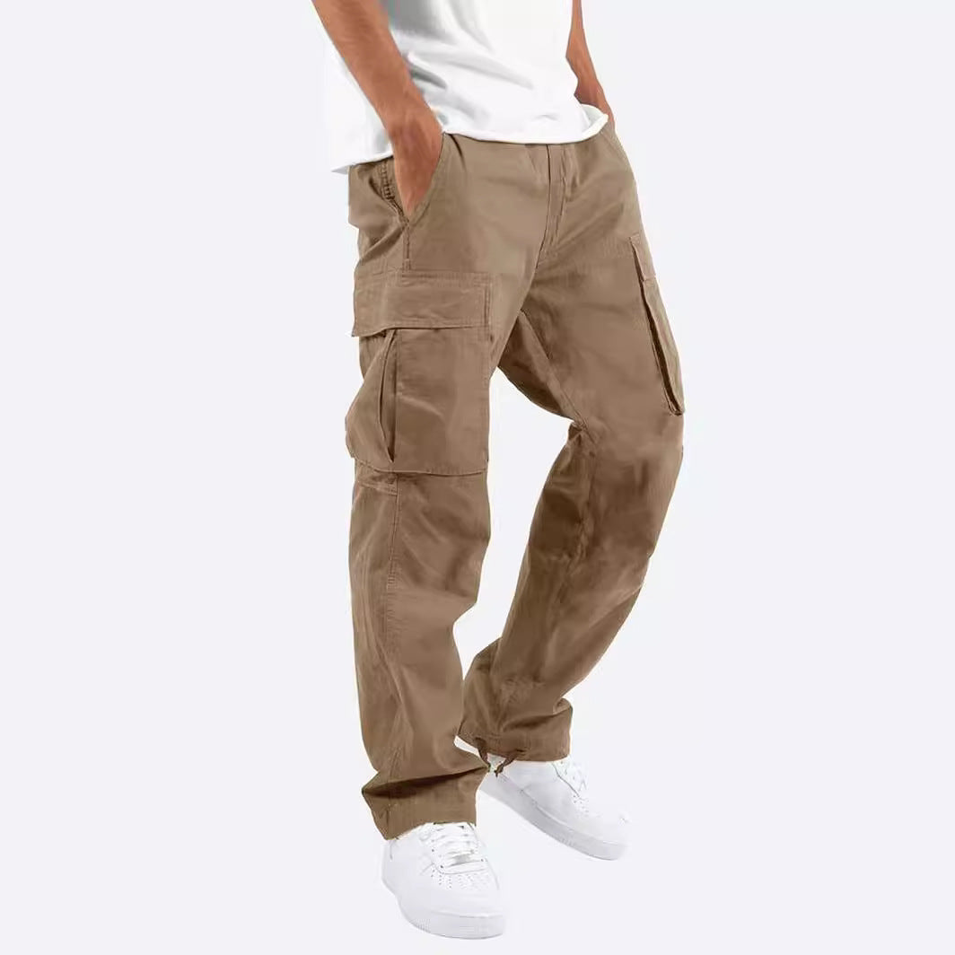 Men's Military-Inspired Multi-Pocket Cargo Pants, front view
