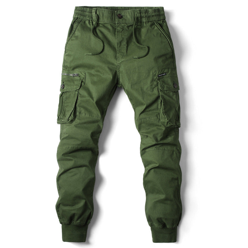 Men's Multi-Pocket Elastic-Cuff Cargo Pants