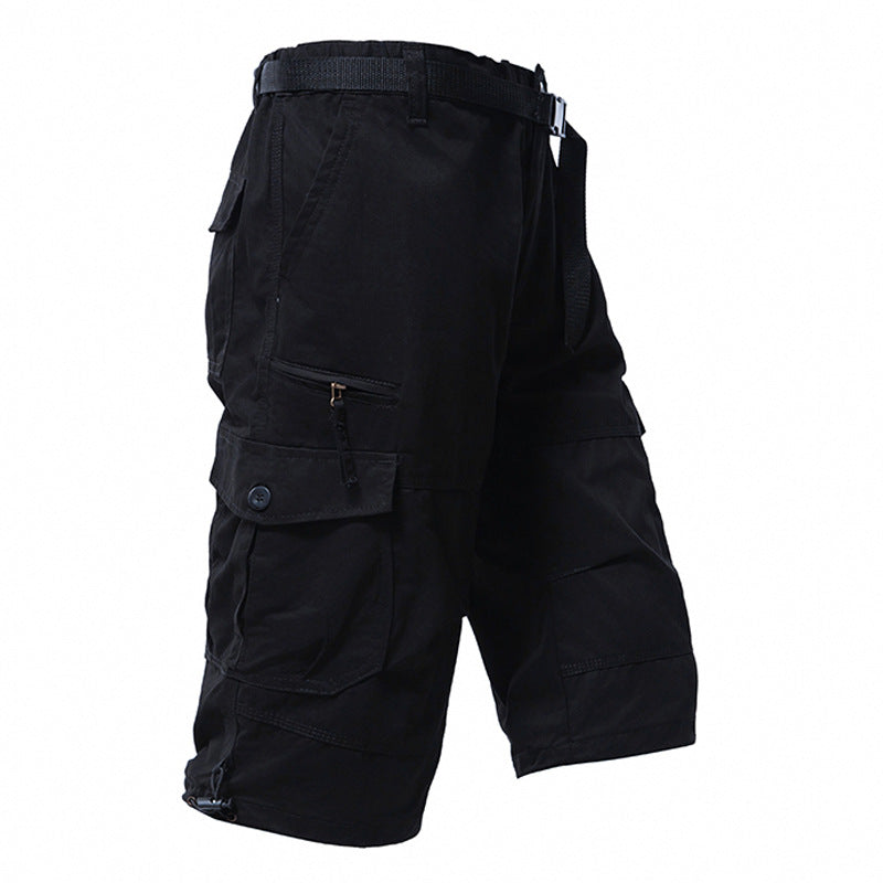 Men's Multi-Pocket Outdoor Cargo Shorts, close-up detail