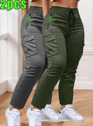 Retro Big Pocket Trendy Brand Casual Pants Women'S 2025 Spring And Autumn New Cross-Border Foreign Trade Loose Workwear Versatile Long Pants