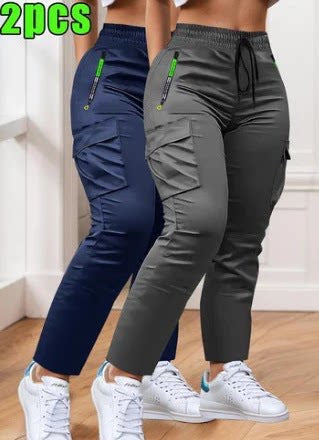 Retro Big Pocket Trendy Brand Casual Pants Women'S 2025 Spring And Autumn New Cross-Border Foreign Trade Loose Workwear Versatile Long Pants