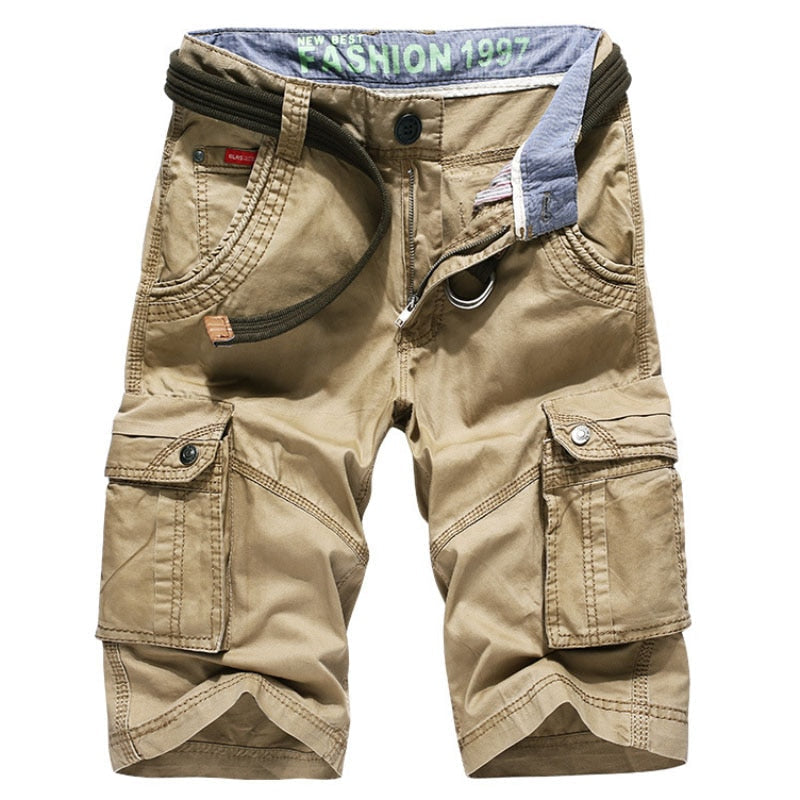 Men's Safari Multi-Pocket Summer Shorts, full-length view