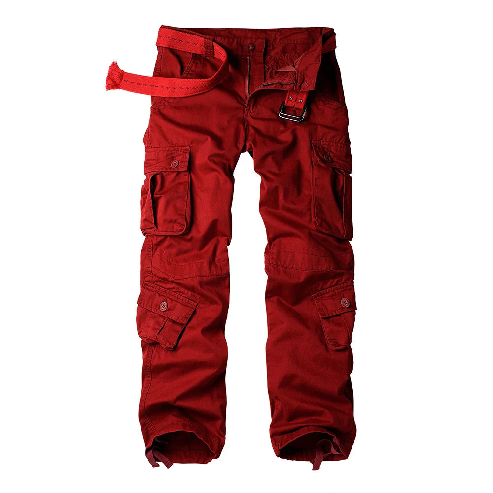 Men's Camo Multi-Pocket Cargo Pants, full-length view