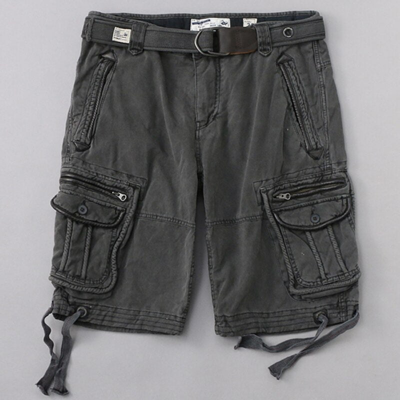 Men's Rugged Multi-Pocket Cargo Shorts, worn lifestyle shot