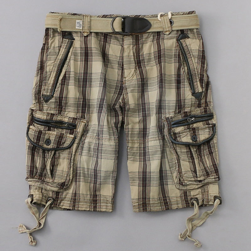Men's Rugged Multi-Pocket Cargo Shorts, full-length view