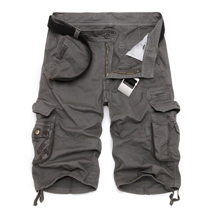 Men's Outdoor Summer Daily Overalls Beach Shorts, waist detail