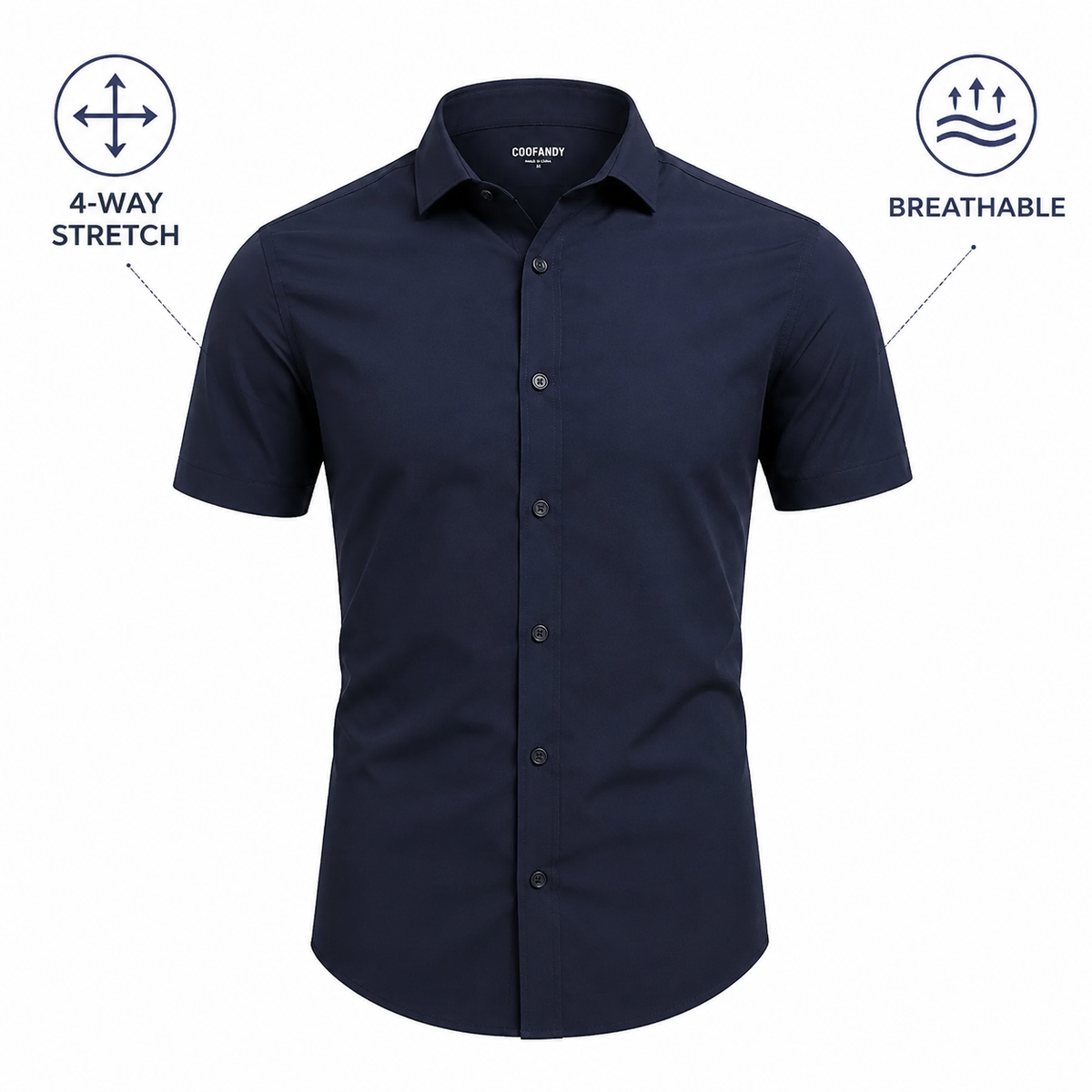 Men's Slim Fit Short Sleeve Dress Shirts