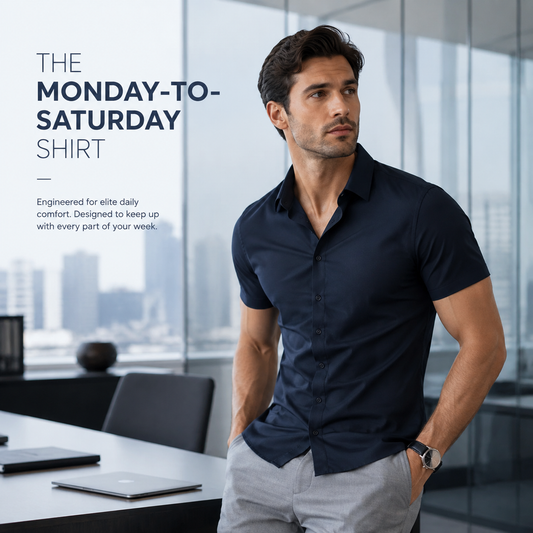Men's Slim Fit Short Sleeve Dress Shirts