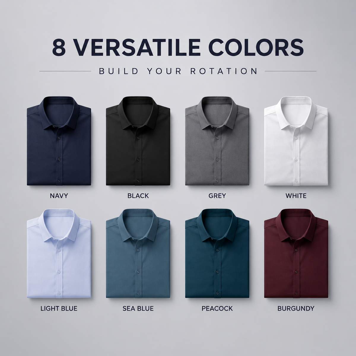 Men's Slim Fit Short Sleeve Dress Shirts