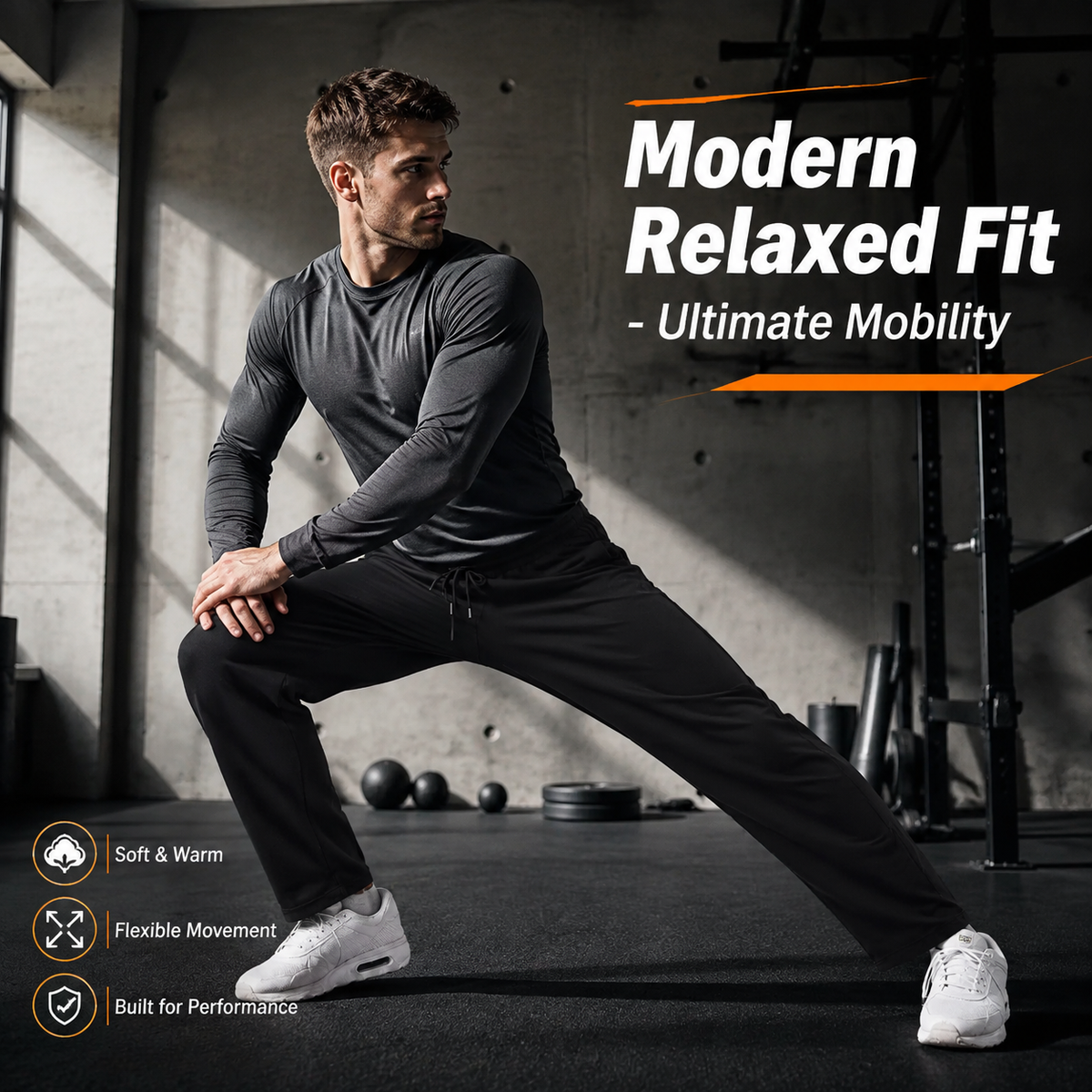 Men's Heavyweight Fleece Sweatpants 3-Pack Open Bottom Comfortable Fit