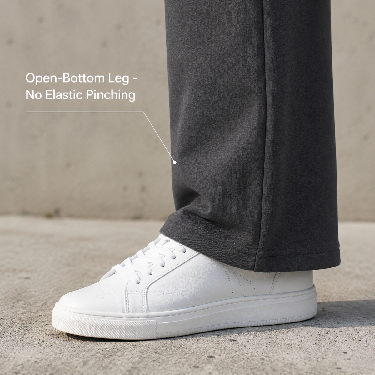 Men's Heavyweight Fleece Sweatpants 3-Pack Open Bottom Comfortable Fit