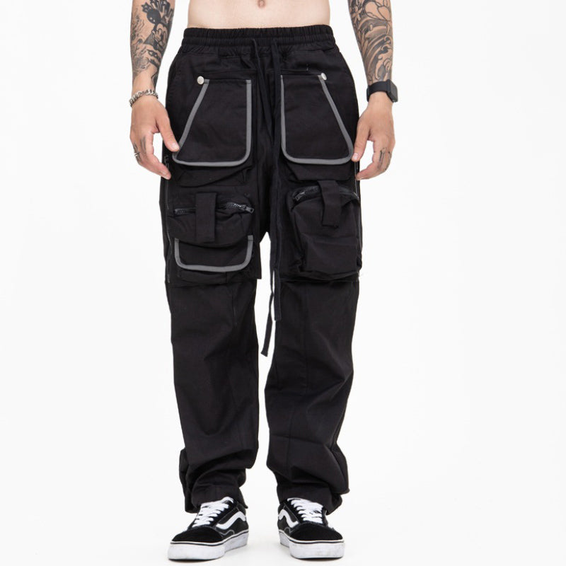 Men's Multi-Pocket Workwear Drawstring Trousers