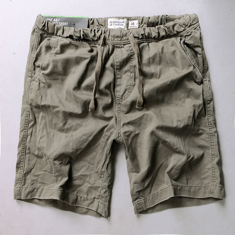Men's Casual Elastic-Waist Utility Shorts, waist detail