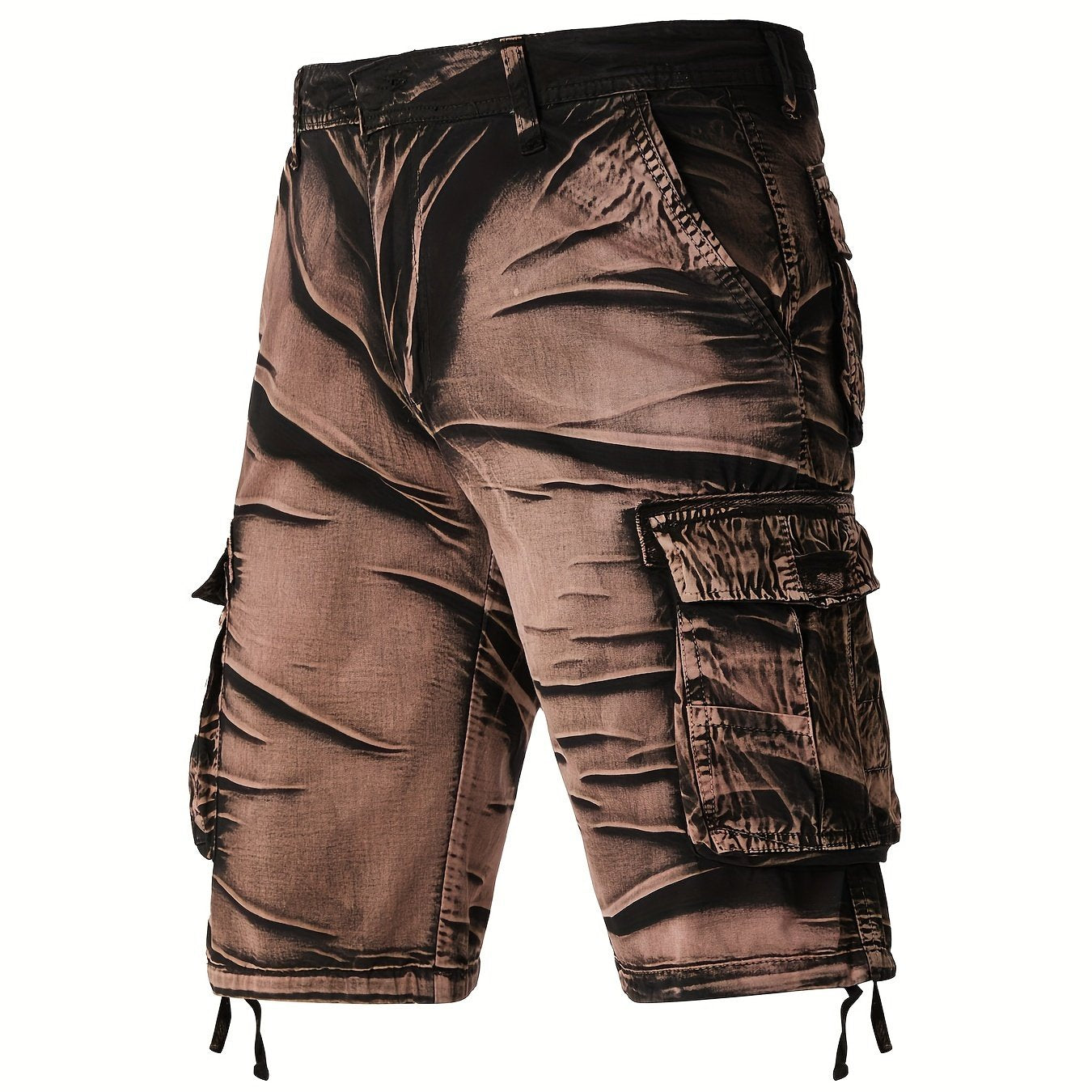 Men's Camo Cotton Cargo Shorts, size and color chart