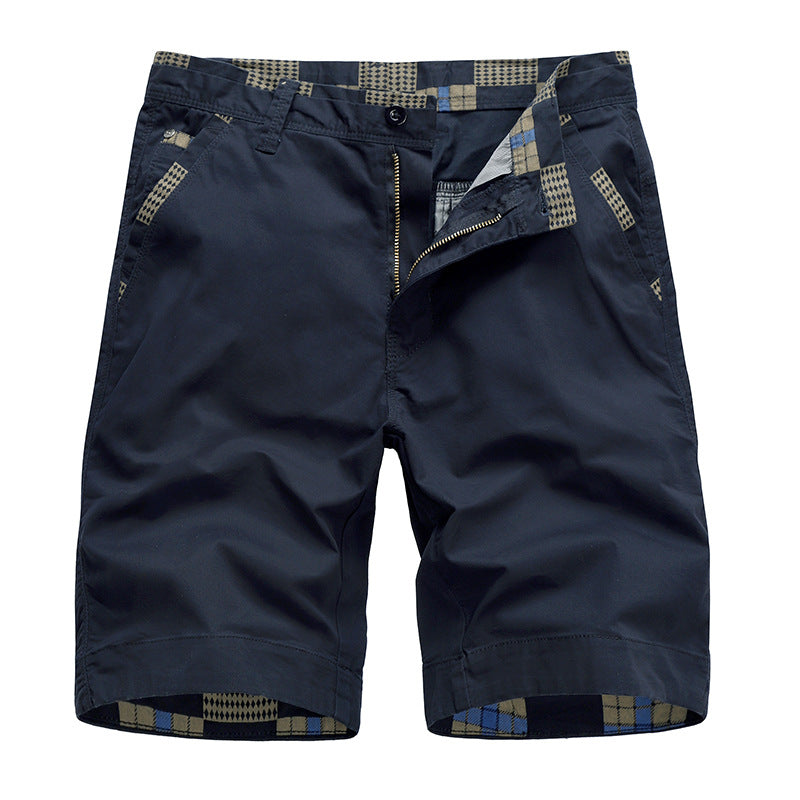 Men's Loose Solid-Color Shorts, waist detail