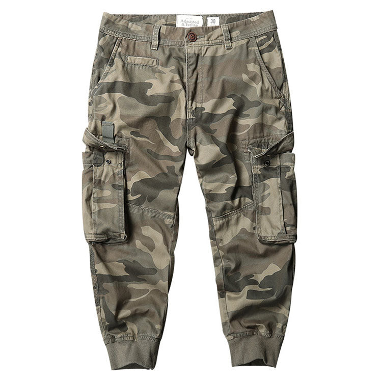 Men's Outdoor Cotton Loose Multi-Pocket Pants, styling detail