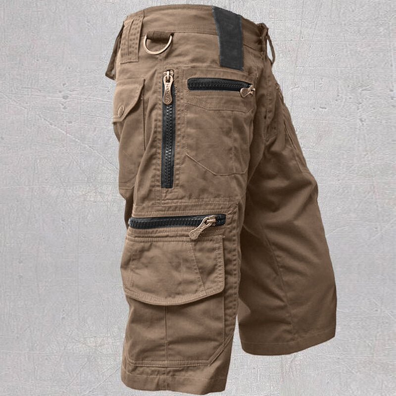 Men's outdoor cargo shorts quick-dry stretch fabric detail