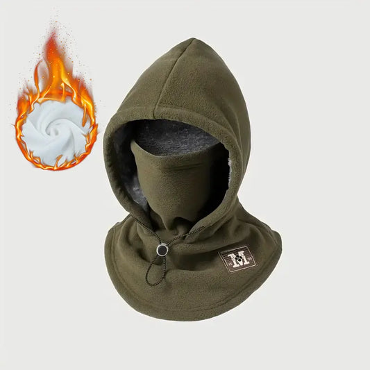 One-piece Flannel Warm Mask Hat for Cycling