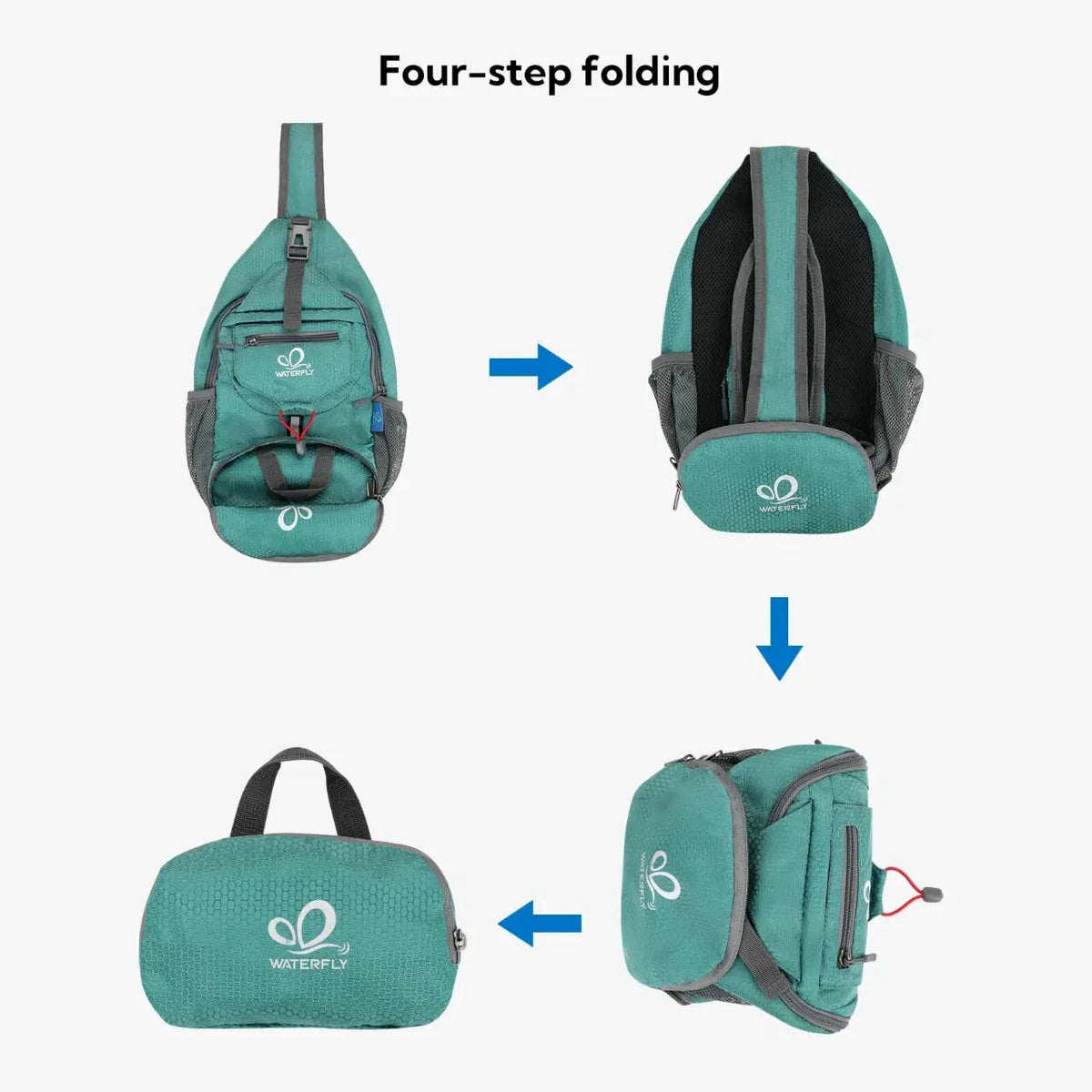 Packable Nylon Sling Backpack – Lightweight Crossbody Chest Bag for Hiking & Travel