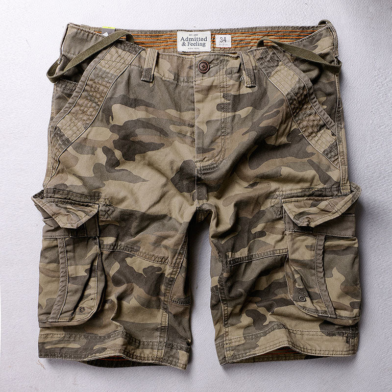 Men's Casual Camo Large-Pocket Shorts, side view