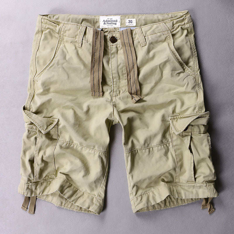 Men's Outdoor Casual Cotton Cargo Shorts, pocket detail