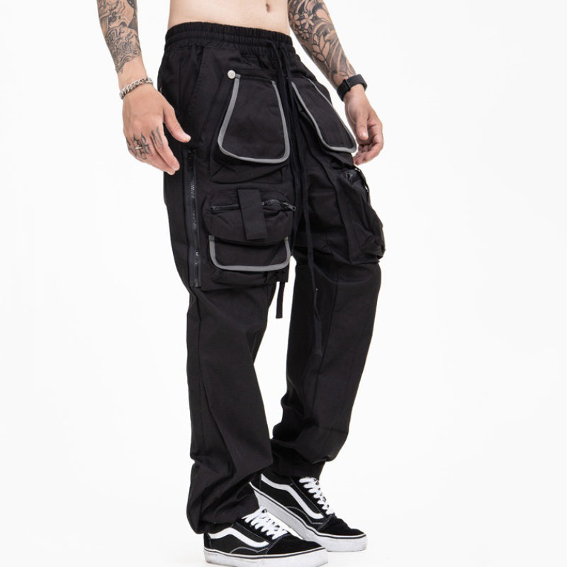 Men's Multi-Pocket Workwear Drawstring Trousers