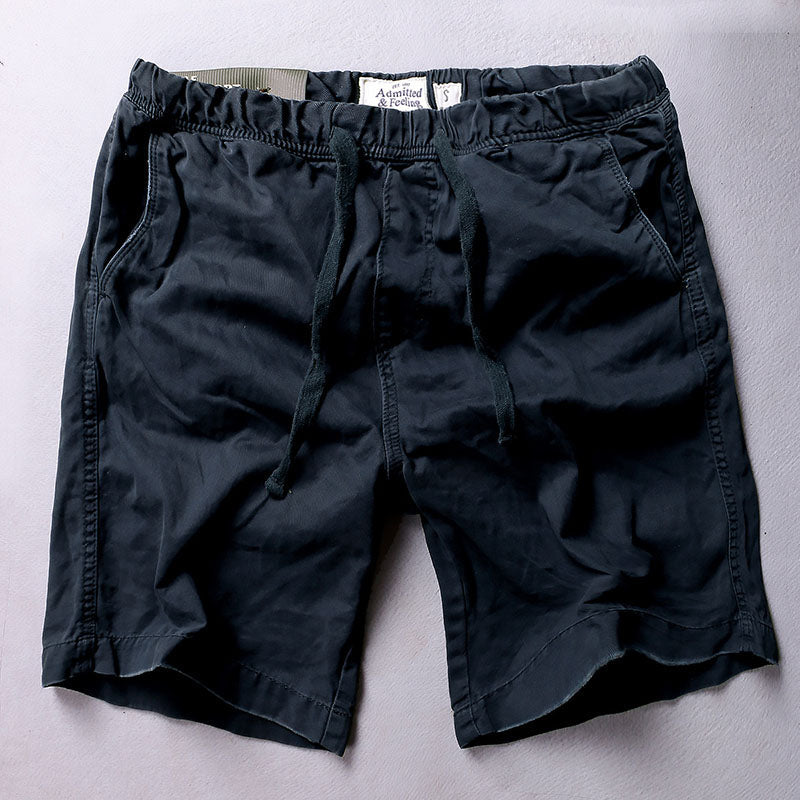 Men's Casual Elastic-Waist Utility Shorts, size and color chart