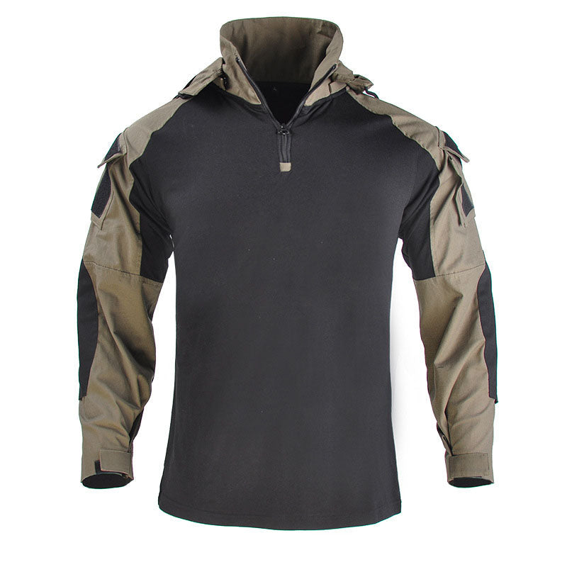 Men's Outdoor Hooded Long Sleeve T-Shirt, back view