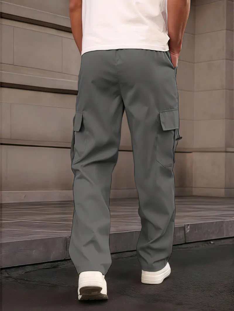 Mens Cargo Pants For All-Season Daily Wear | Straight-L, back view