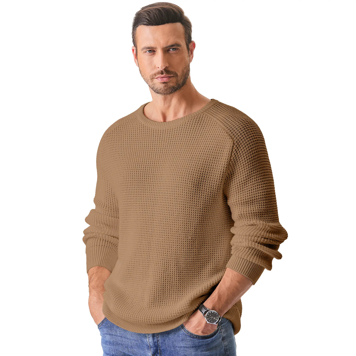 Men's Crewneck Sweater - Soft Casual Pullover