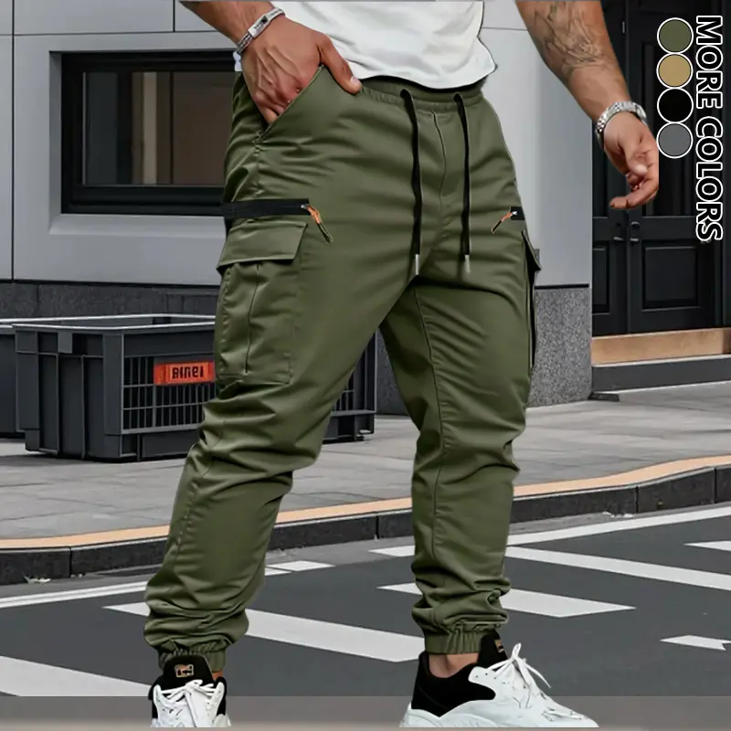 Men's Stretch Terry Work Pants Casual Retro Fit | All-S, front view