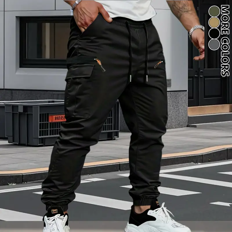 Men's Stretch Terry Work Pants Casual Retro Fit | All-S, side view