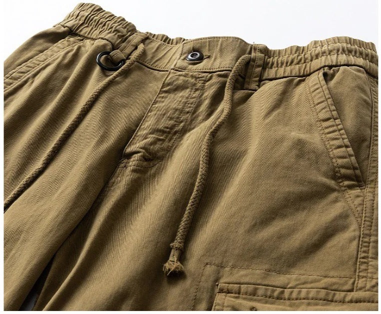 American Vintage Men's Work Pants | Straight Leg, Mid-Rise, Multi-Pocket Cotton Blend