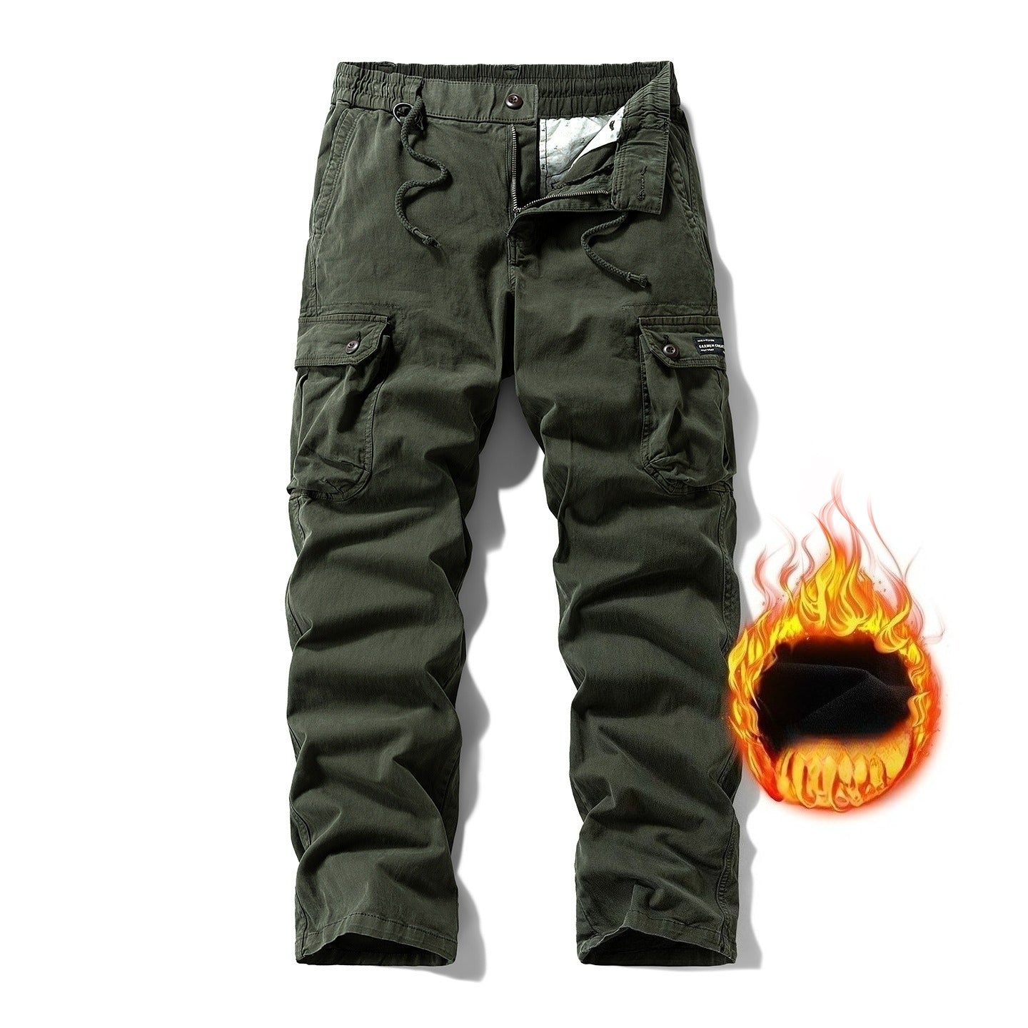 American Vintage Men's Work Pants | Straight Leg, Mid-Rise, Multi-Pocket Cotton Blend