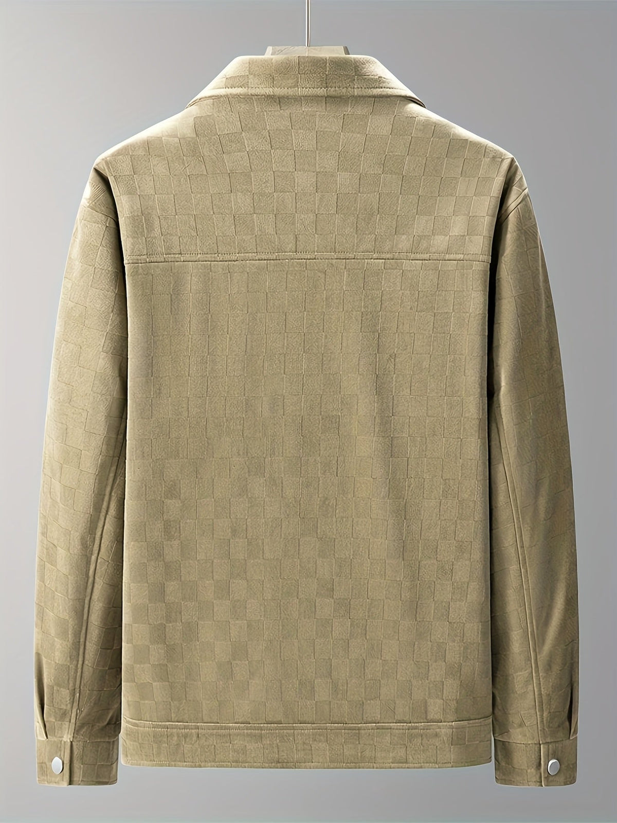 Men’s Printed Snap Button Utility Jacket With Chest Pockets