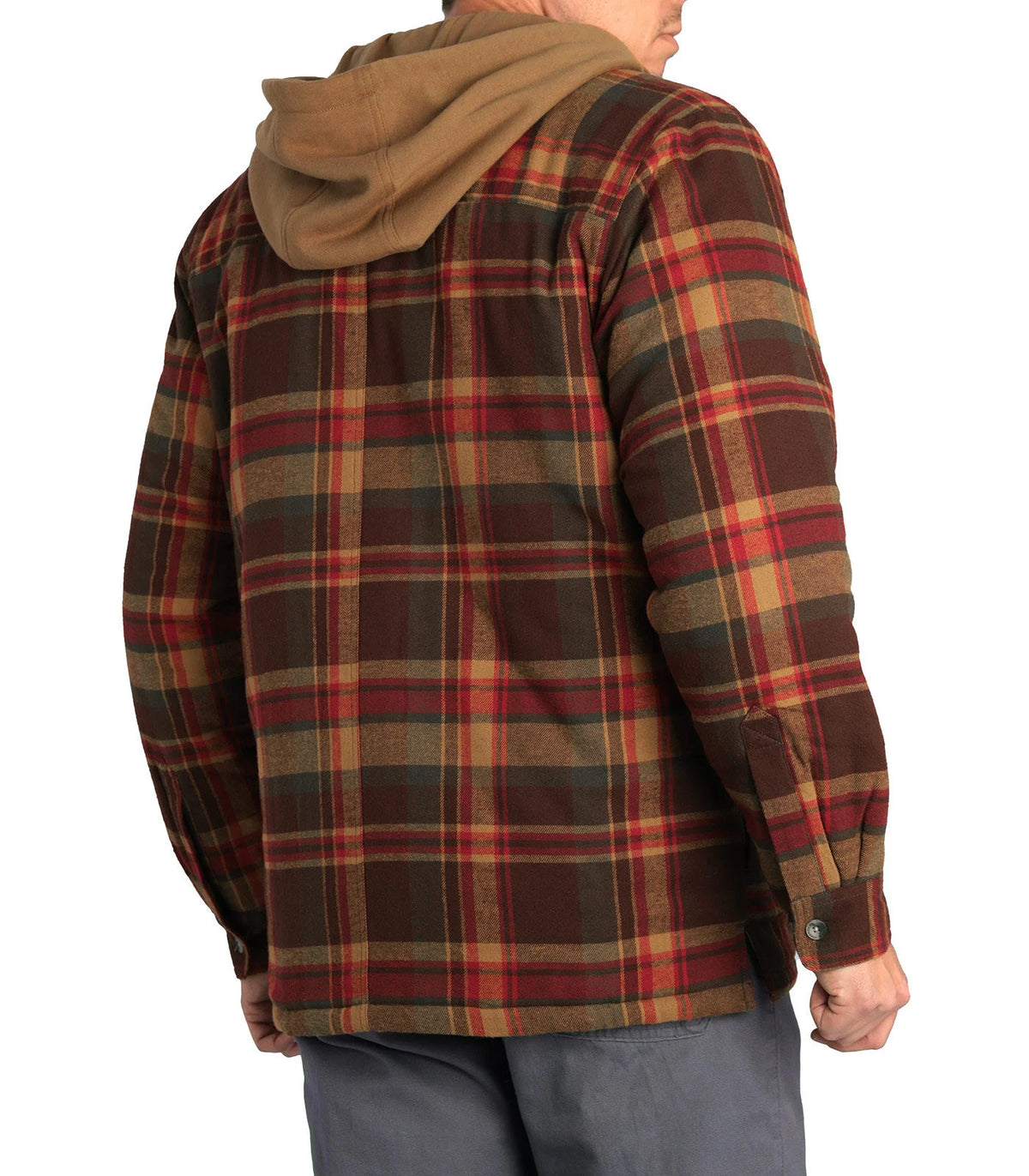 Men's Insulated Hooded Flannel Shirt Jacket – Quilted Lining, S–5XL