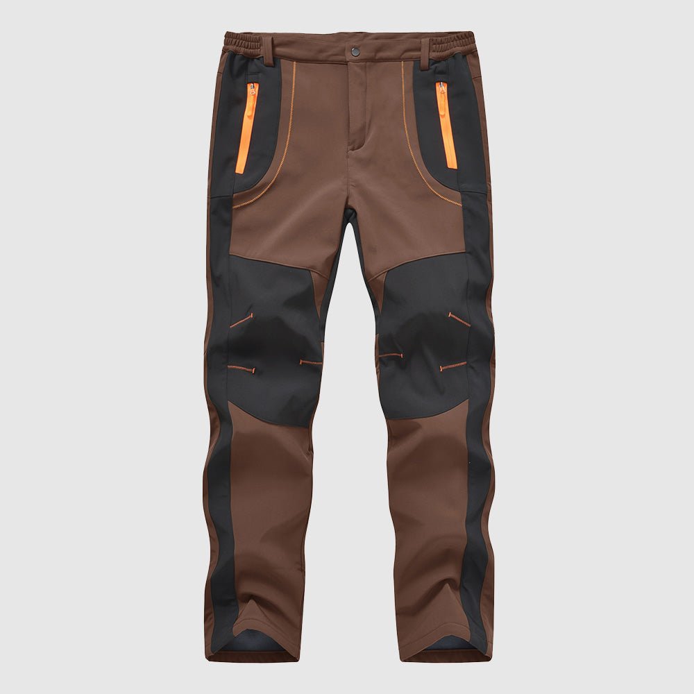 Men's Water-Resistant Fleece-Lined Snow Ski Pants, close-up detail