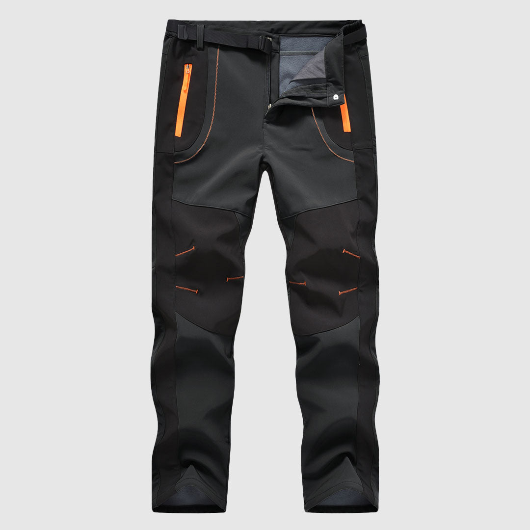 Men's Water-Resistant Fleece-Lined Snow Ski Pants, fit view