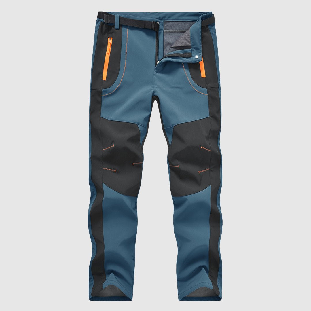 Men's Water-Resistant Fleece-Lined Snow Ski Pants, worn lifestyle shot