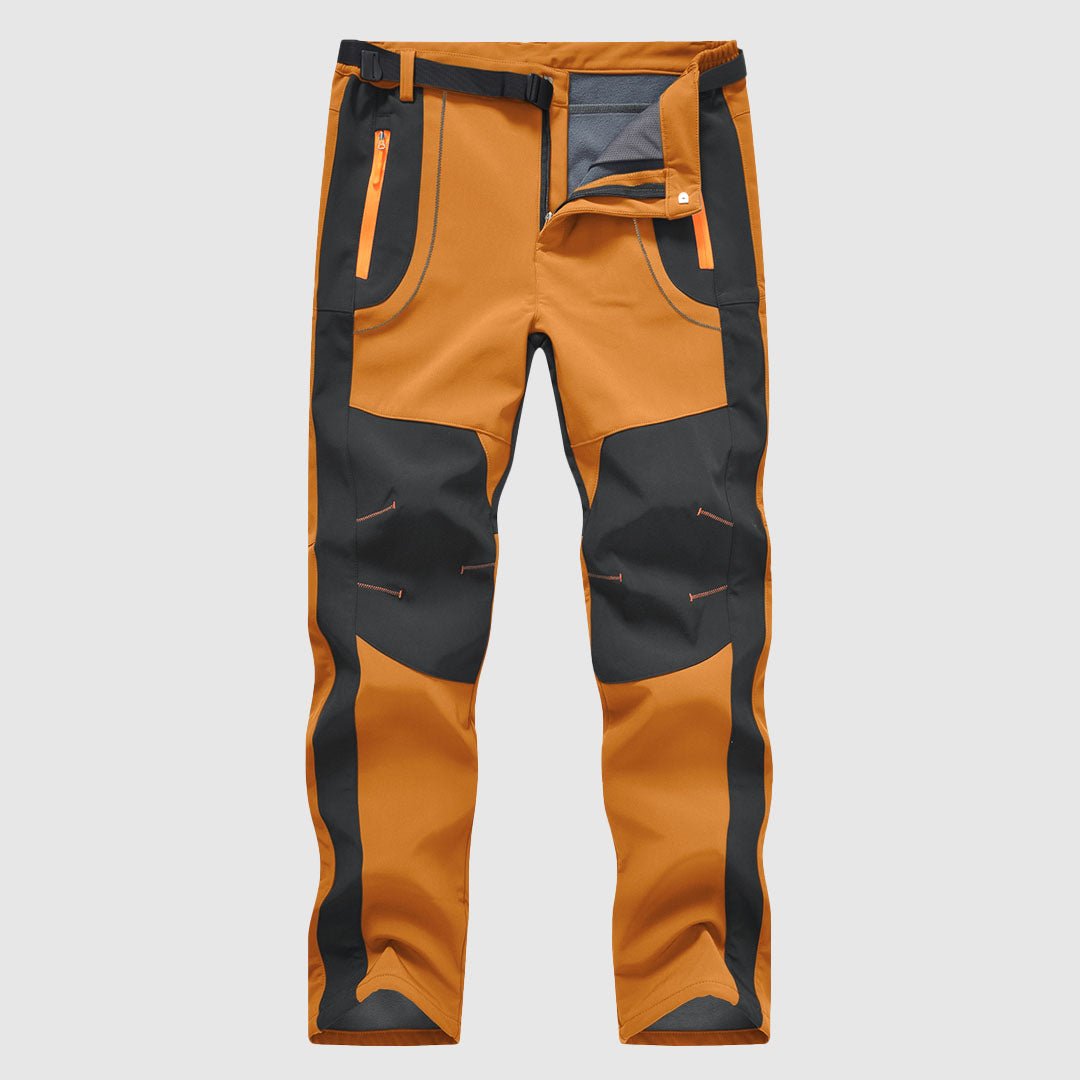 Men's Water-Resistant Fleece-Lined Snow Ski Pants, fabric detail