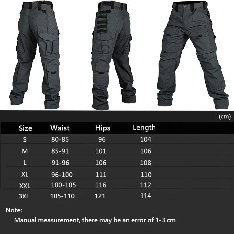 Men's Military Combat Multi-Pocket Cargo Pants