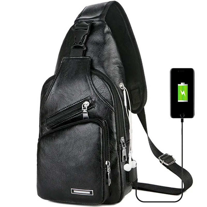 😎Men's Multifunctional High Quality Leather Chest Bag