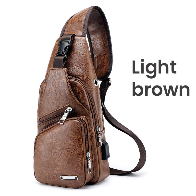 😎Men's Multifunctional High Quality Leather Chest Bag