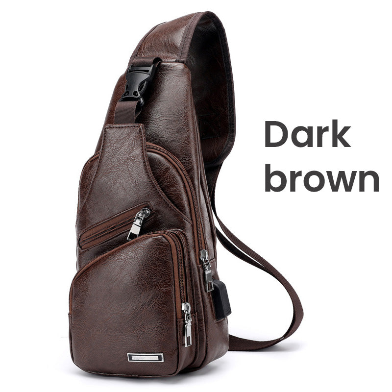 😎Men's Multifunctional High Quality Leather Chest Bag