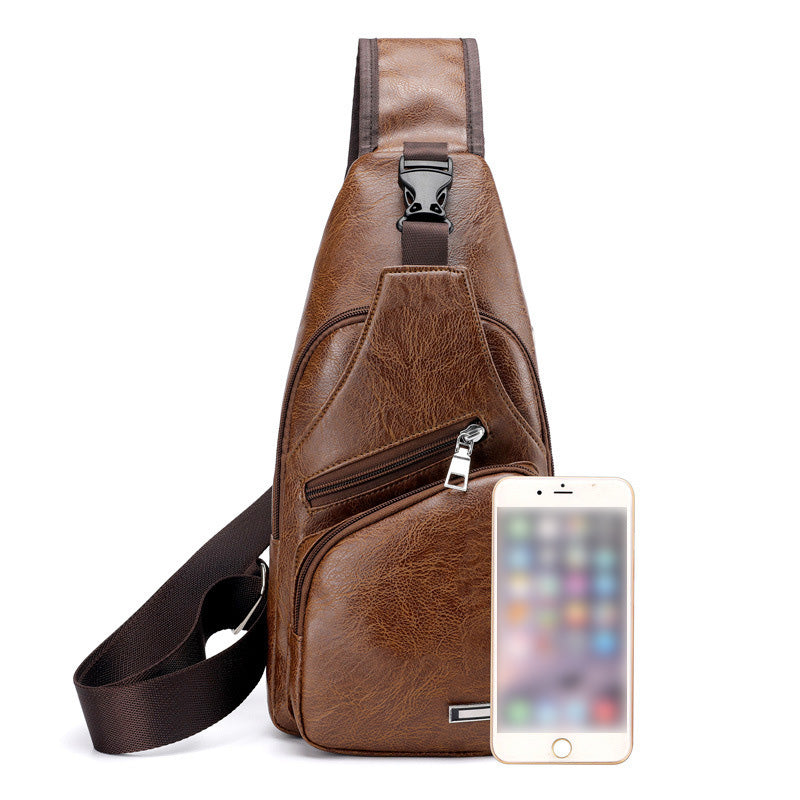 😎Men's Multifunctional High Quality Leather Chest Bag